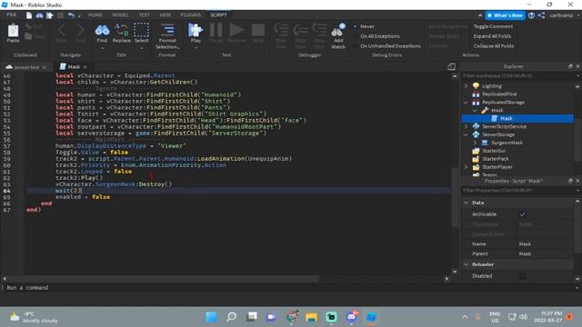 (Roblox Studio) Da Hood MASK System! *MODEL* смотреть онлайн