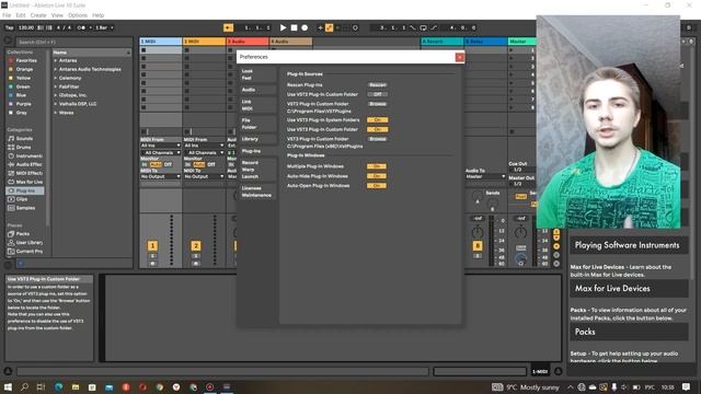 КАК УСТАНОВИТЬ ПЛАГИНЫ В ABLETON LIVE смотреть онлайн