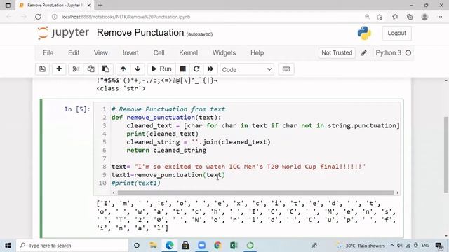 Removing Punctuation смотреть онлайн