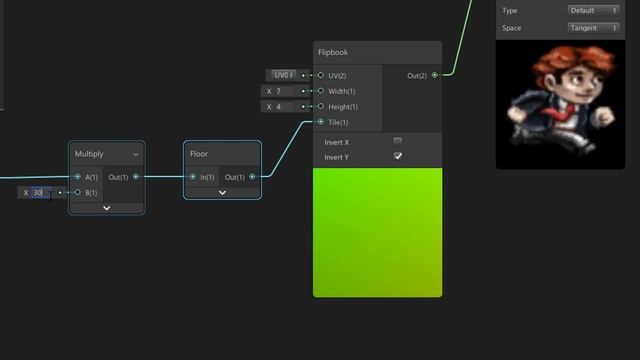 Shader Graph Flipbook node sprite animation - usinty shader graph tutorial 3 смотреть онлайн
