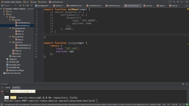 ReactJS / Redux Tutorial - #10 Async Actions смотреть онлайн