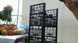 Органайзер -стеллаж из пластмассовых ящиков