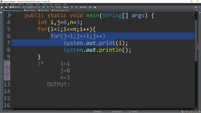 Java Tutorial #11| TRACING NESTED FOR LOOPS | IF |TERNARY OPERATOR |Tagalog |English |Filipino |202 смотреть онлайн