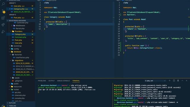 Vue + Vuetify Blog with Laravel REST API #8 Building relationship between models смотреть онлайн