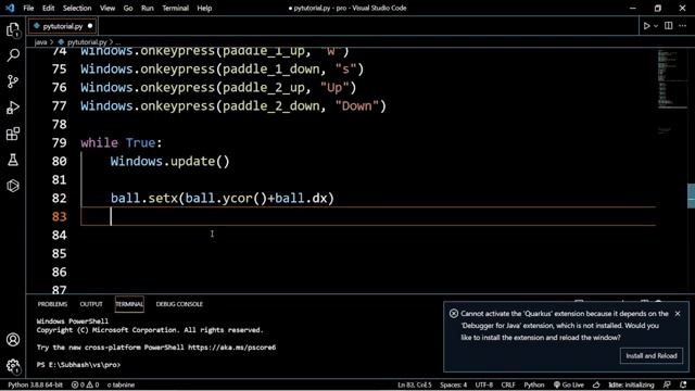 PING PONG GAME USING PYTHON | GAME DEVELOPMENT IN PYTHON смотреть онлайн