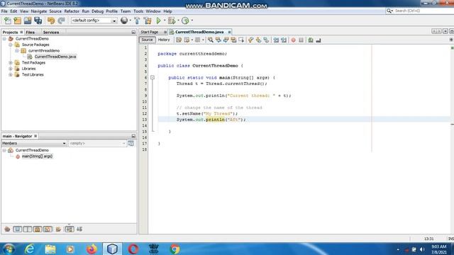 Java the complete Reference Ninth Edition (Chapter 11) Example (1) The Main Thread смотреть онлайн