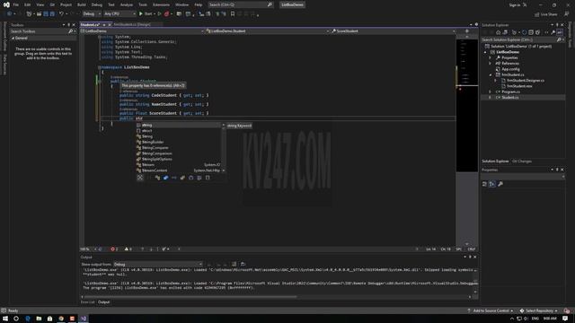 C# Windows Form. TextBox, Label, ListBox, GroupBox, Class, Button, смотреть онлайн