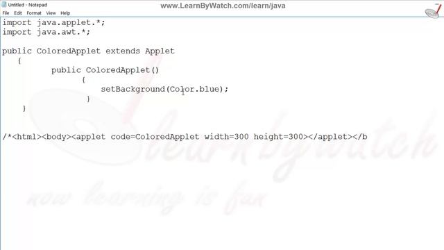 How to Set Background color of an Applet in JAVA (Hindi) смотреть онлайн