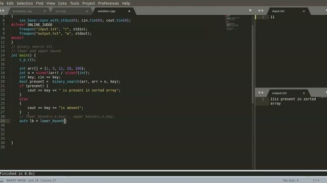 binary search || upper bound || lower bound || in standard template library смотреть онлайн