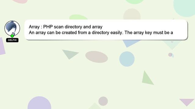 Array : PHP scan directory and array смотреть онлайн