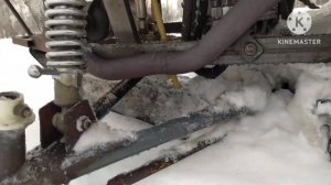 Испытания гусеницы "Буксировщик Super long" на снегоходе.