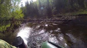 Водомёт на пвх, подъём по лесной речке.