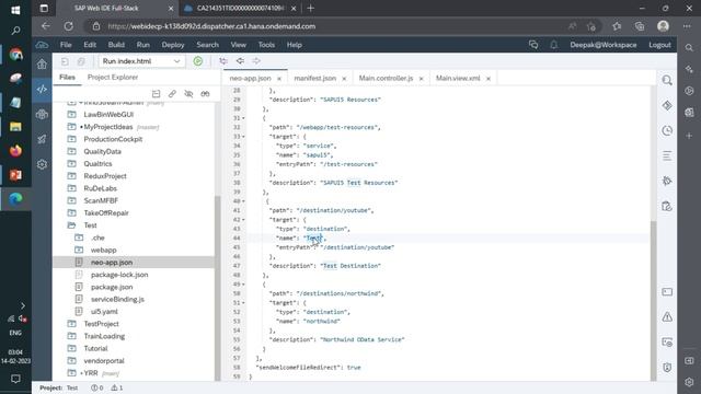 How To Consume Neo Destination in SAP UI5 Using neo-app.json | SAP | UI5 смотреть онлайн