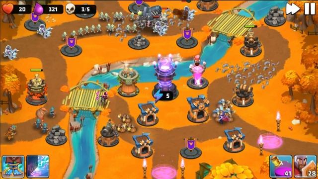 Castle Creeps TD - Chapter 14 Level 56 Brokenbridge 3 Stars (Without Sentinel) смотреть онлайн