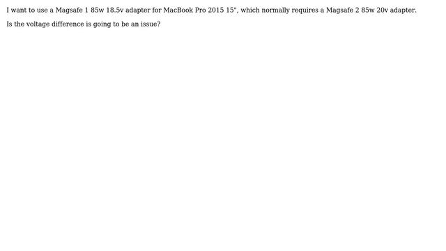 Apple: Using Magsafe 1 85w 18.5v adapter for MacBook Pro 2015 15'' смотреть онлайн