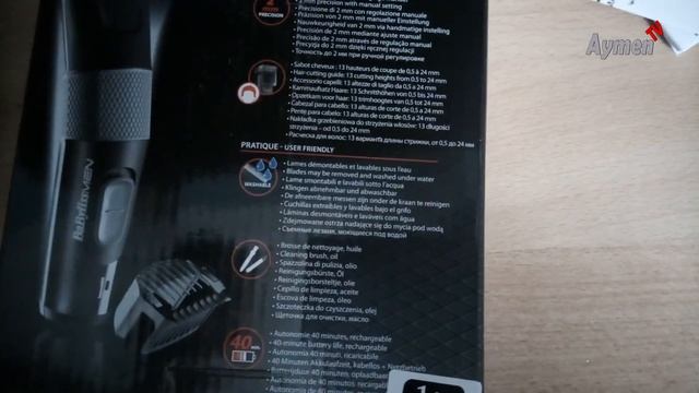 tondeuse cheveux فتح و تجربة ماكينة الحلاقة BABYLISS E785E hair clipper E786E смотреть онлайн