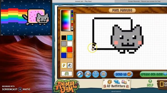 How to draw nyan cat on animal jam смотреть онлайн