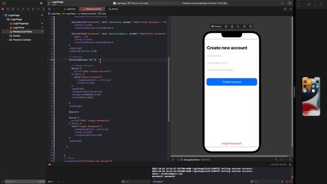 SwiftUI Firebase Authentication - Video 2: 'Create Account Page' смотреть онлайн