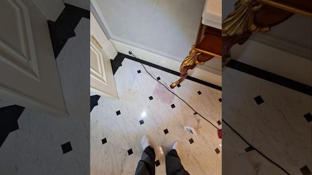 Удаление с мрамора масляной пропитки. ООО КПС смотреть онлайн