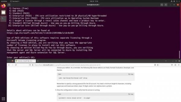 Installing SQL Server on Linux