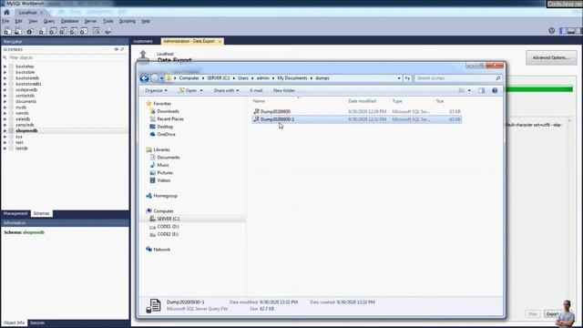 MySQL Export Database using MySQL Workbench смотреть онлайн