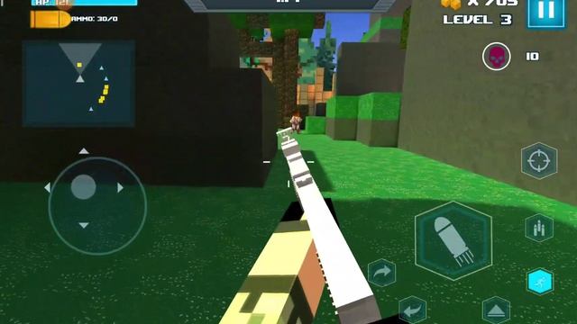 Саша продолжает сражение с боссами на 3 уровне игры The Survival Hunter Games 2 смотреть онлайн