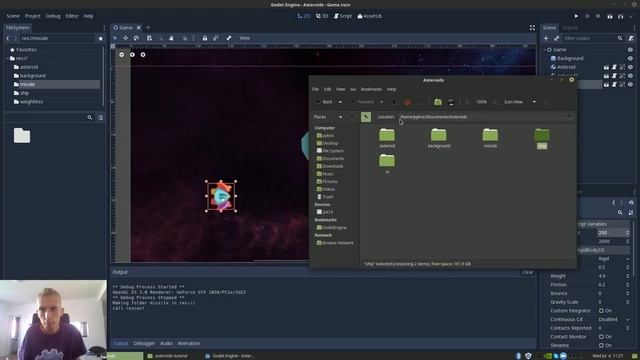 Game Development: Asteroids in Godot Engine (part 2) смотреть онлайн