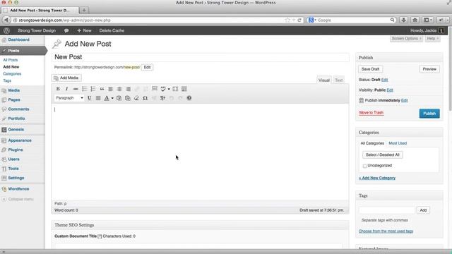 How to Log In & Write a Wordpress Post смотреть онлайн