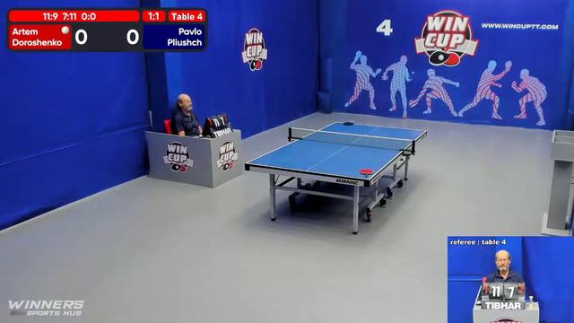 12:00 Дорошенко Артём 3-1 Плющ Павел   стол 4  ЮГ-1  12.06.22