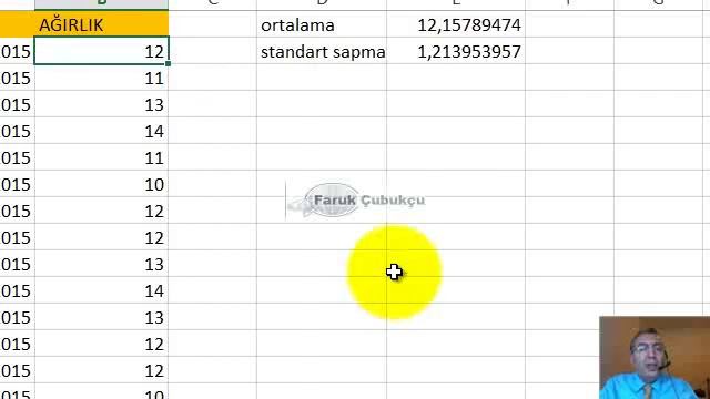 Excel STDSAPMA (STDEV) Fonksiyonu смотреть онлайн