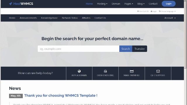 HostWHMCS | Responsive Web Hosting with WHMCS Template by themelooks Download смотреть онлайн