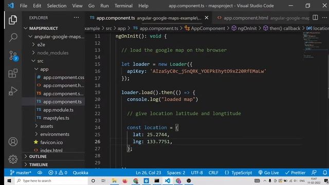Angular 13 Google Maps Javascript API Example to Embed Maps With Marker in Browser Using Typescript смотреть онлайн