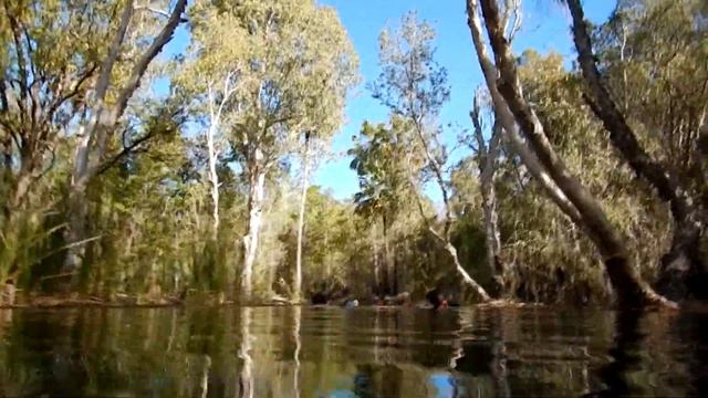 Relaxing rafting. Surface view (Roper Creek) / Расслабляющий рафтинг. Вид над водой (Ропер крик) смотреть онлайн