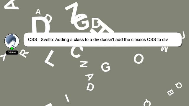 CSS : Svelte: Adding a class to a div doesn't add the classes CSS to div смотреть онлайн