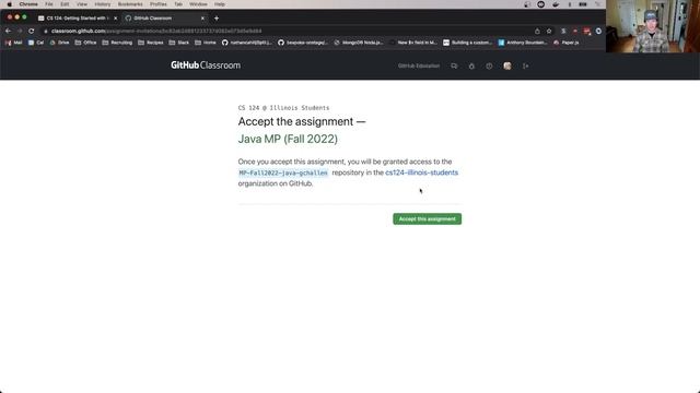 CS 124 Fall 2022: MP0 Java: Accepting the GitHub Classroom Assignment смотреть онлайн