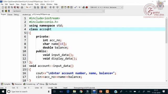 Array Of Objects - PG DEPT. of CS & IT - Doaba College Jalandhar смотреть онлайн