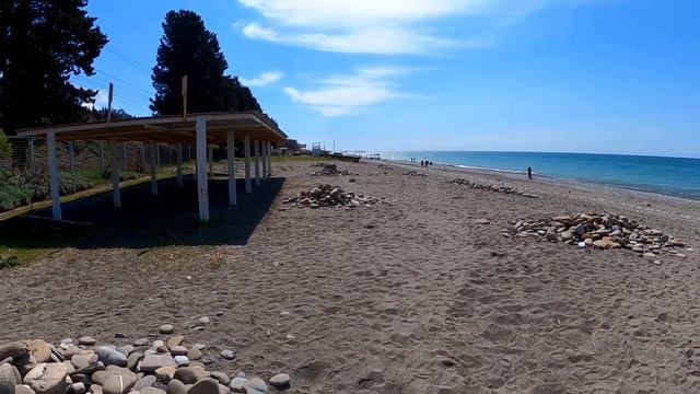 Лоо, пляж санатория "Магадан", Воздух+30,вода +26,! Апрель 2021г. ?ЛАЗАРЕВСКОЕ СЕГОДНЯ?СОЧИ. смотреть онлайн