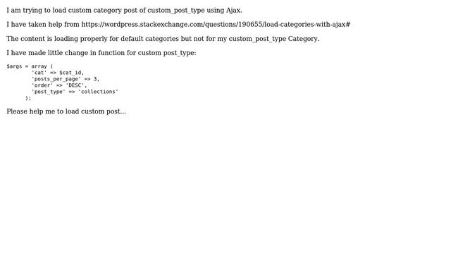Wordpress: Load Custom_post_type categories post with ajax смотреть онлайн