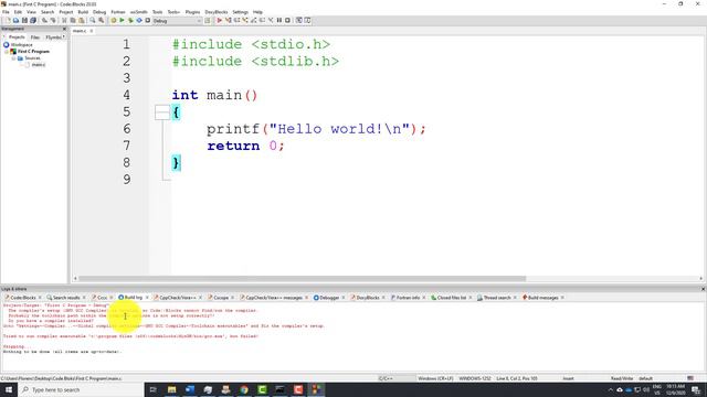 Installing Code Blocks With MinGW on Windows and Creating First C/C++ Program смотреть онлайн