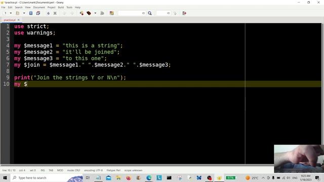 Perl Tutorial- Join Strings 2023 смотреть онлайн