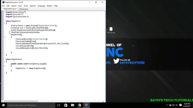 How to Create Registration Form Part-1 | Java Swing Tutorial #019 смотреть онлайн