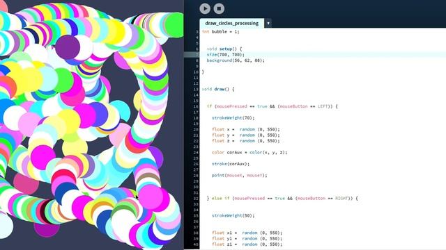 draw circles using mouse click function with processing смотреть онлайн