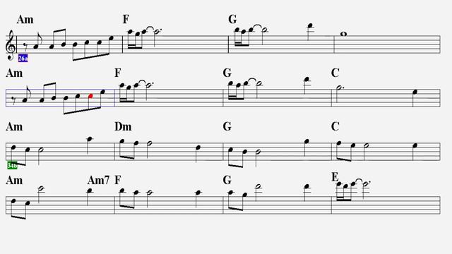 THE LONELY SHEPHERD--Am--(Play Along)--:Pan Flute,Guitar,Keyboard,Violin,Melodica,Ukulele,Recorder. смотреть онлайн