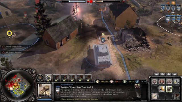 COH2: Jagdtiger + Elephant Wombo Combo (4v4 Multiplayer) (Part 2/2) смотреть онлайн
