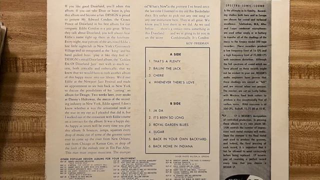 "Sugar" Eddie Condon and his Dixieland All Star Dixieland Band from Design lp смотреть онлайн