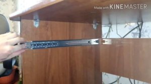 # Установка телескопическая шариковая направляющих для компьютерного стола