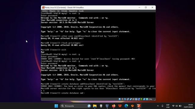 Base de datos MariaDB, PhpMyAdmin en Rocky Linux 9.2 смотреть онлайн