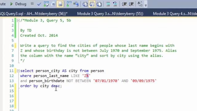 Module 3 Part 2 - Documentation, Basic SQL continued смотреть онлайн