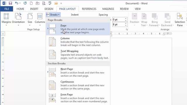 Line Breaks, Page Breaks, And Column Breaks