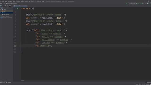 22. Ejercicios en Kotlin | Condicionales | Imprimir un menú que realice las operaciones básicas смотреть онлайн
